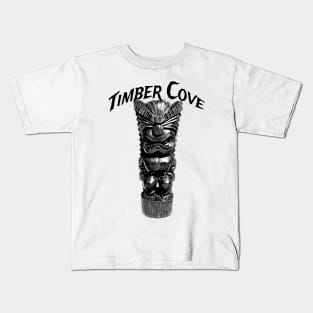 Timber Cove Tiki (on light color shirt) Kids T-Shirt